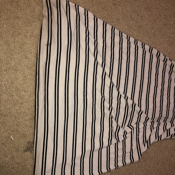 White and Black Striped Maxi Dress - Picture 7 of 12